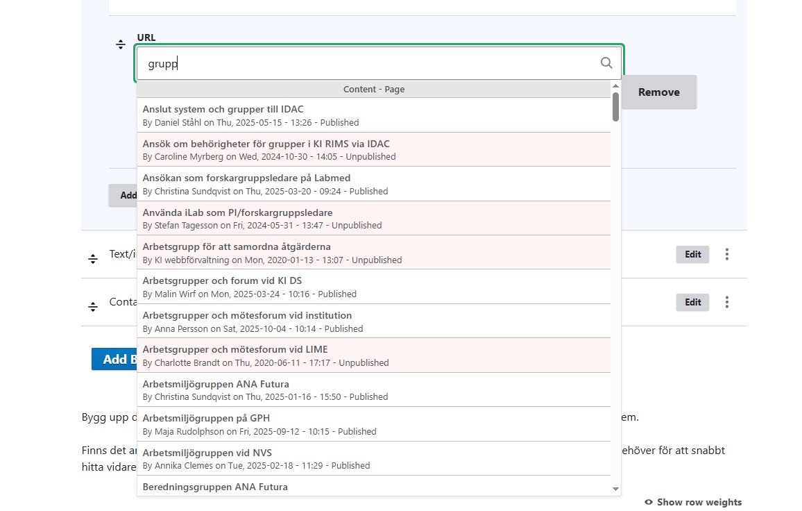 A screenshot for editors