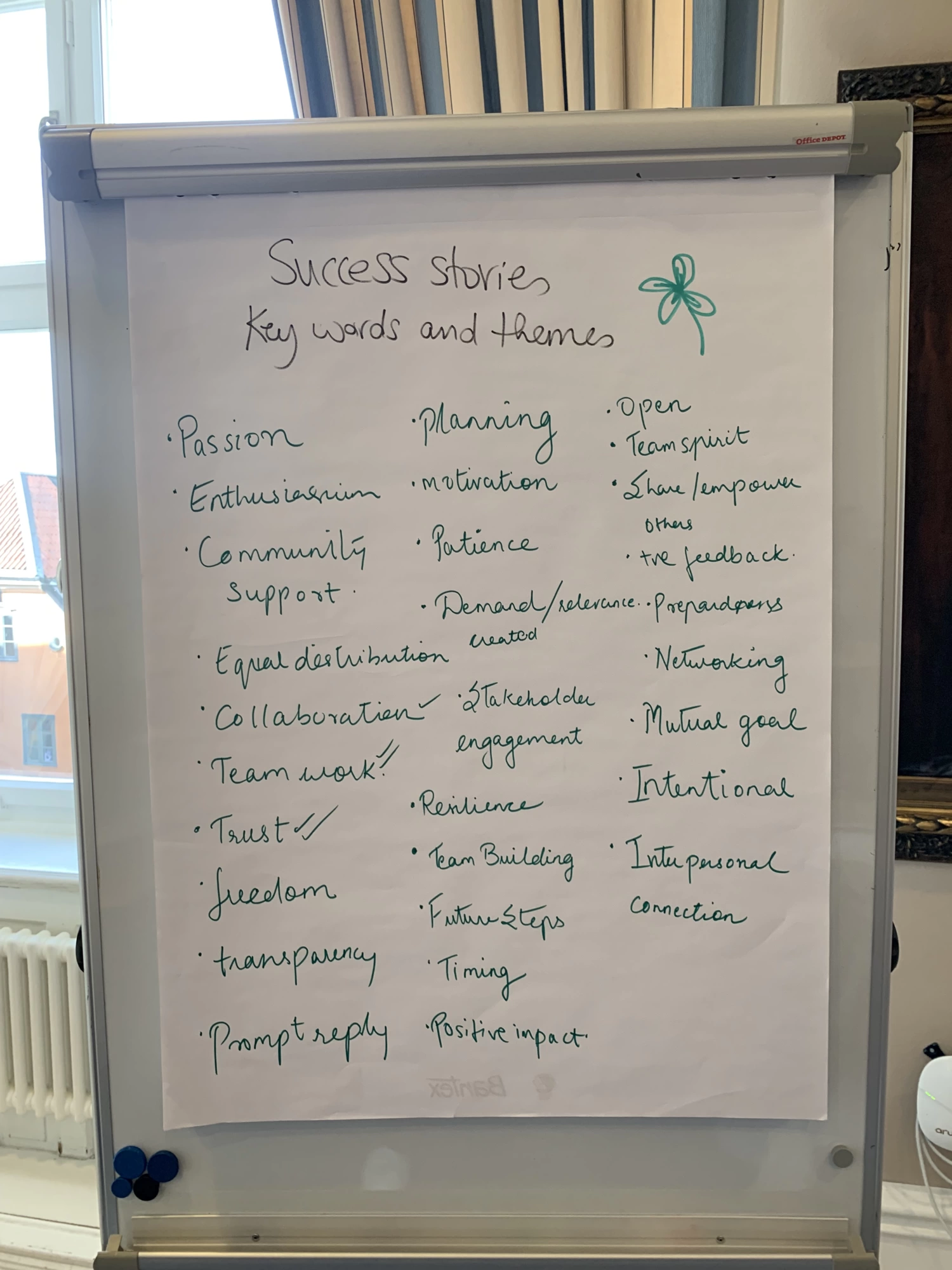 Key words and themes from success stories.