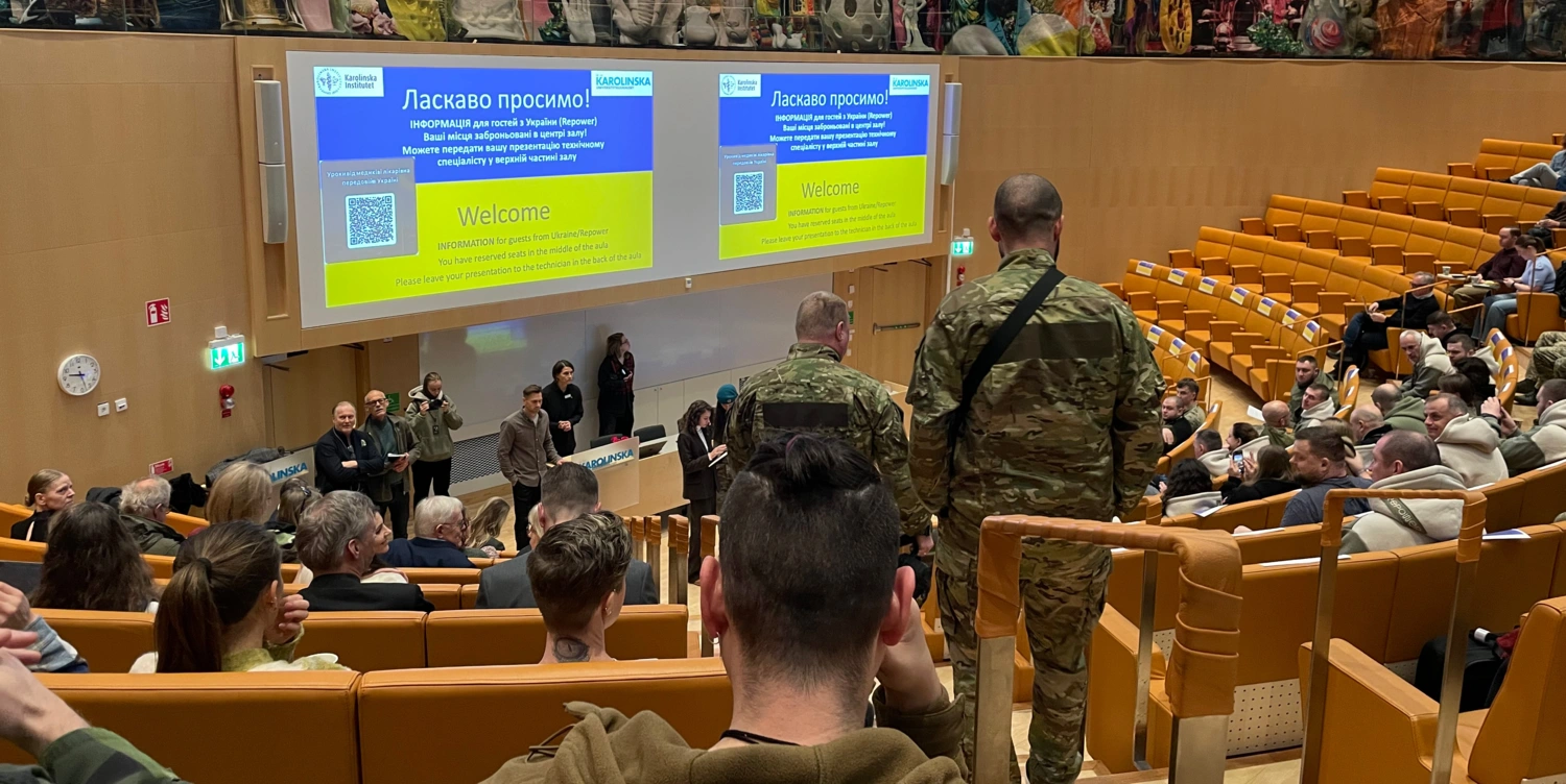 Ukrainian combat medics share frontline experiences with Swedish total defense actors