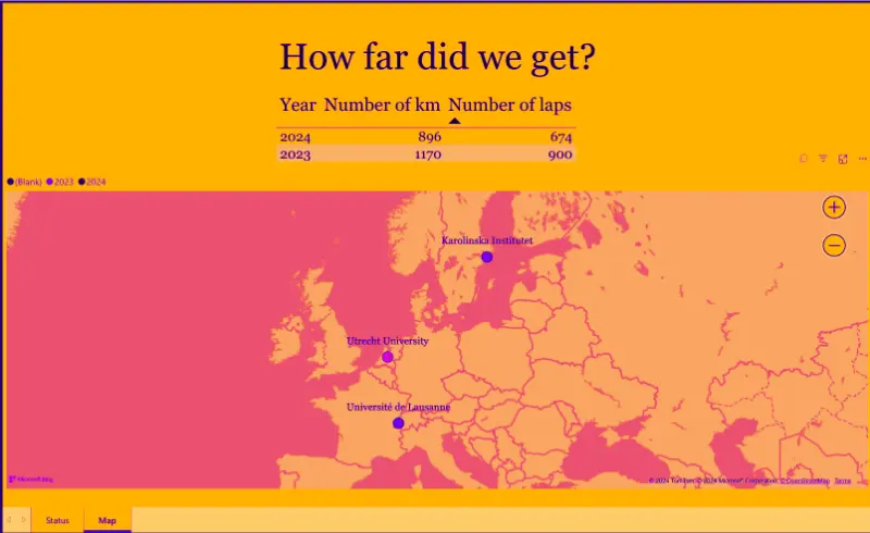 Map KI Fun Run total distance 2024