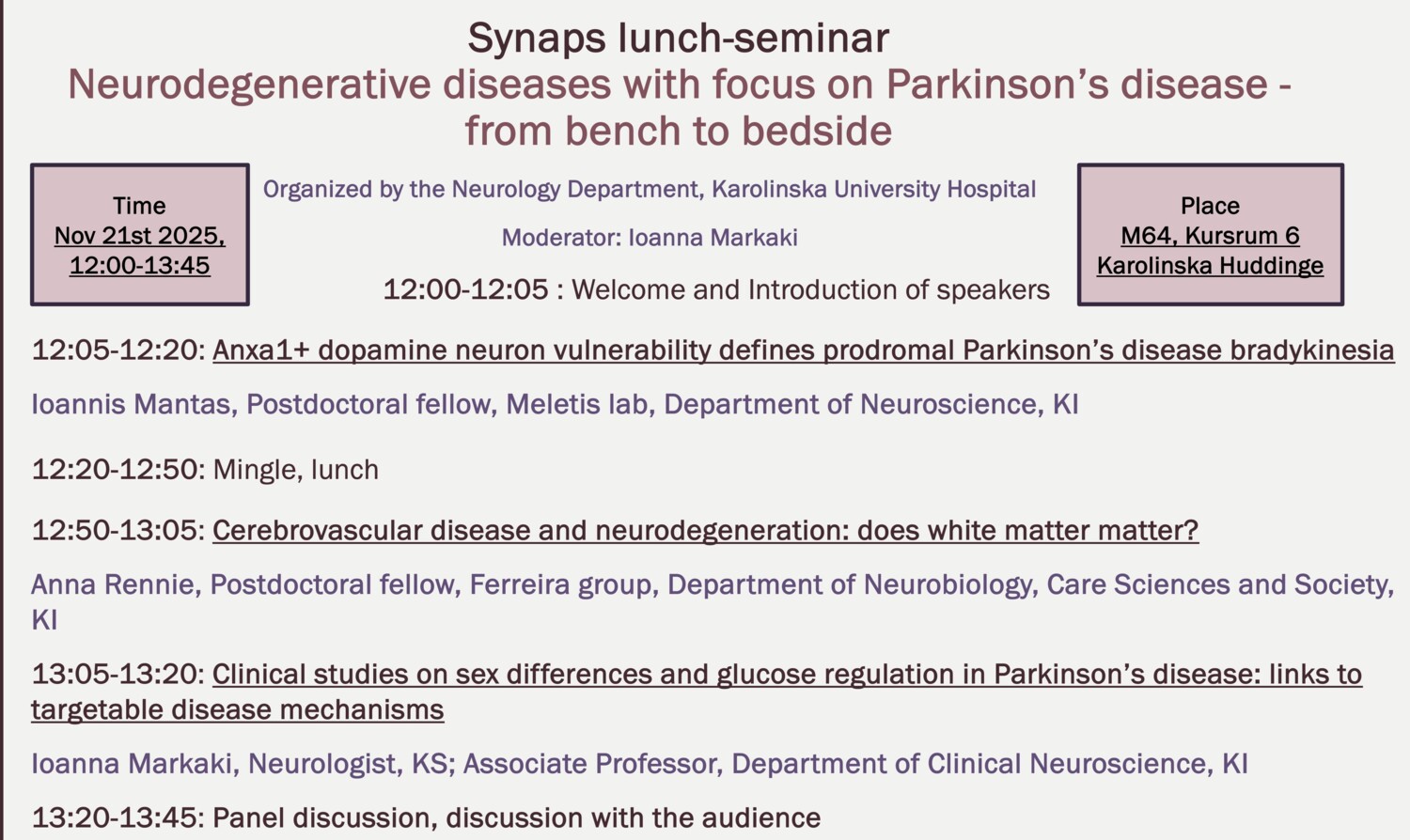 Synaps lunch-seminar 251121