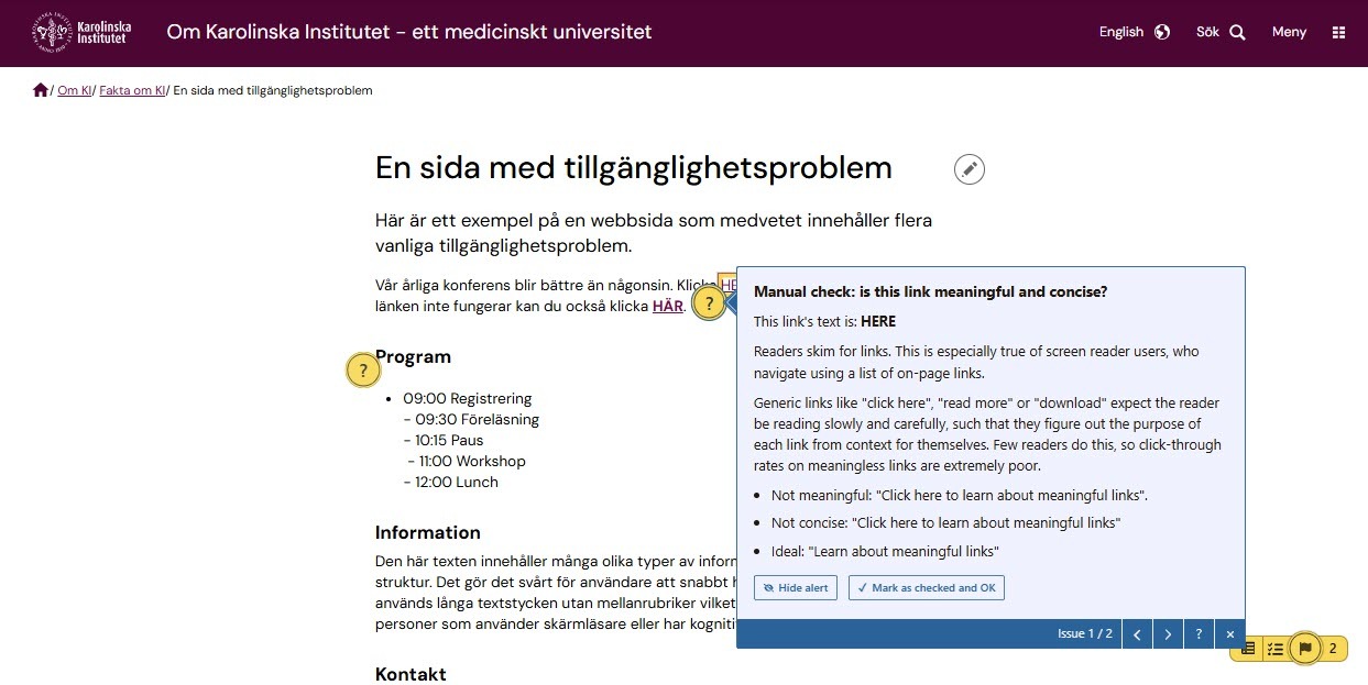 Screenshot of Editoria11y