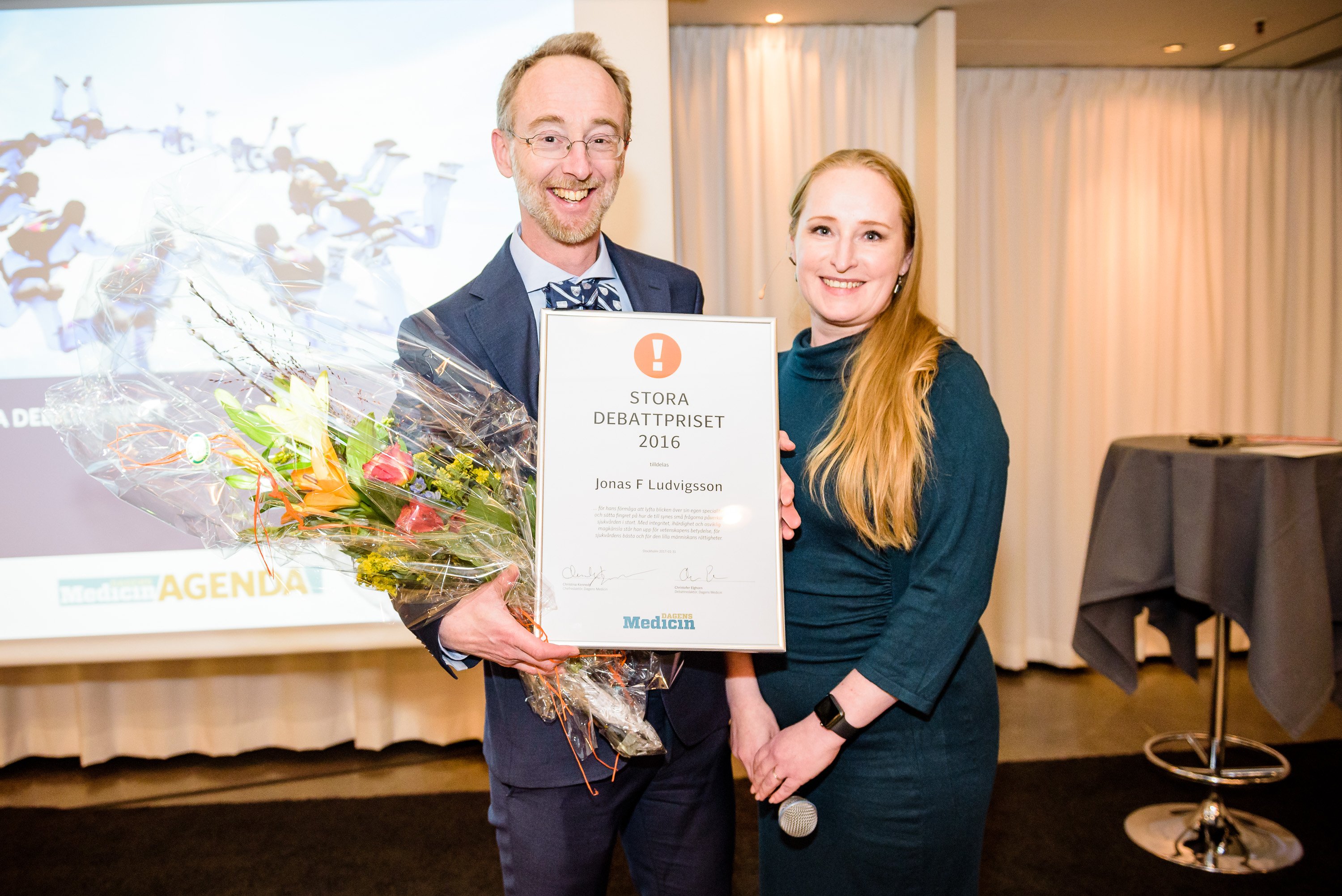 Jonas Ludvigsson och Christina Kennedy_foto Pax Engstrom for Dagens Medicin