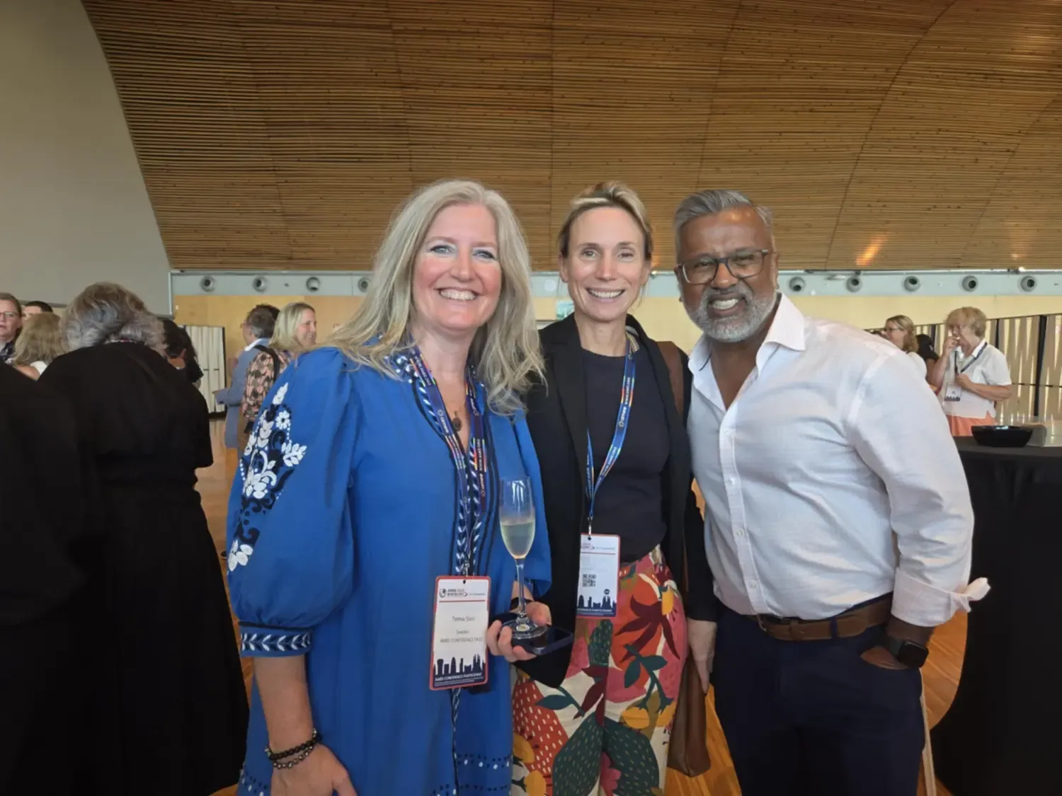 Mingle picture of Teresa, Liz and Viren.