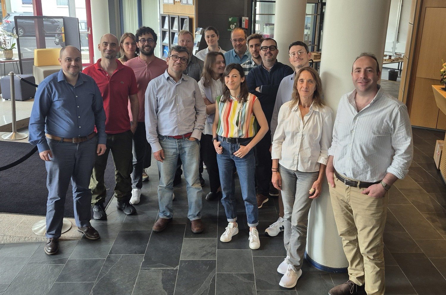 A group photo of the members in the EXPERIENCE team