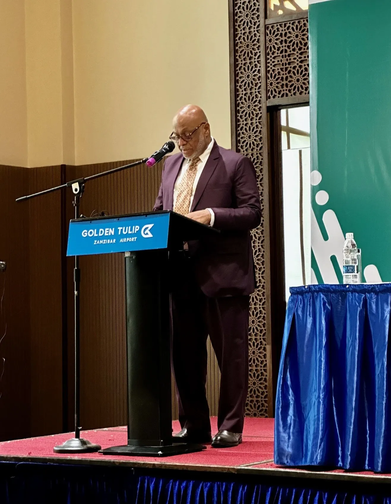 Zanzibar Minister of Health, Nassor Ahmed Mazrui opening the meeting.