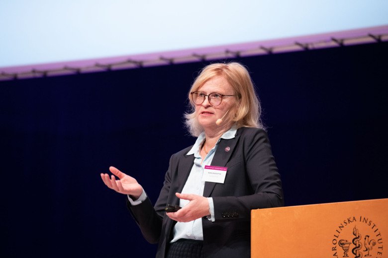 Maria Eriksdotter during the Alzheimer's conference 21 April 2022.