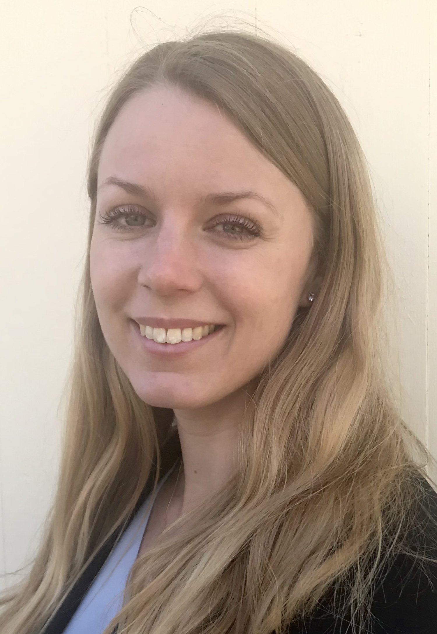 Researcher Annelie Johansson in a black jacket.