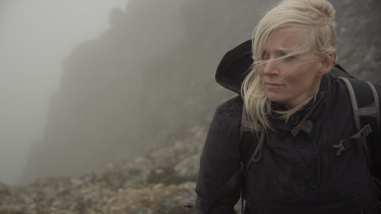 Bea Uusma on Fuglesangen, an island belonging to Svalbard, during the last expedition in Andrée's footsteps.