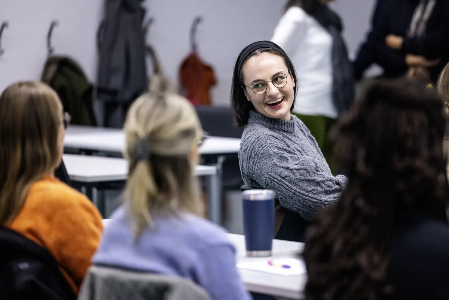 Classroom with teachers and students