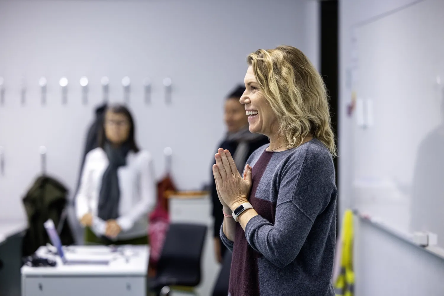 Classroom with teachers and students