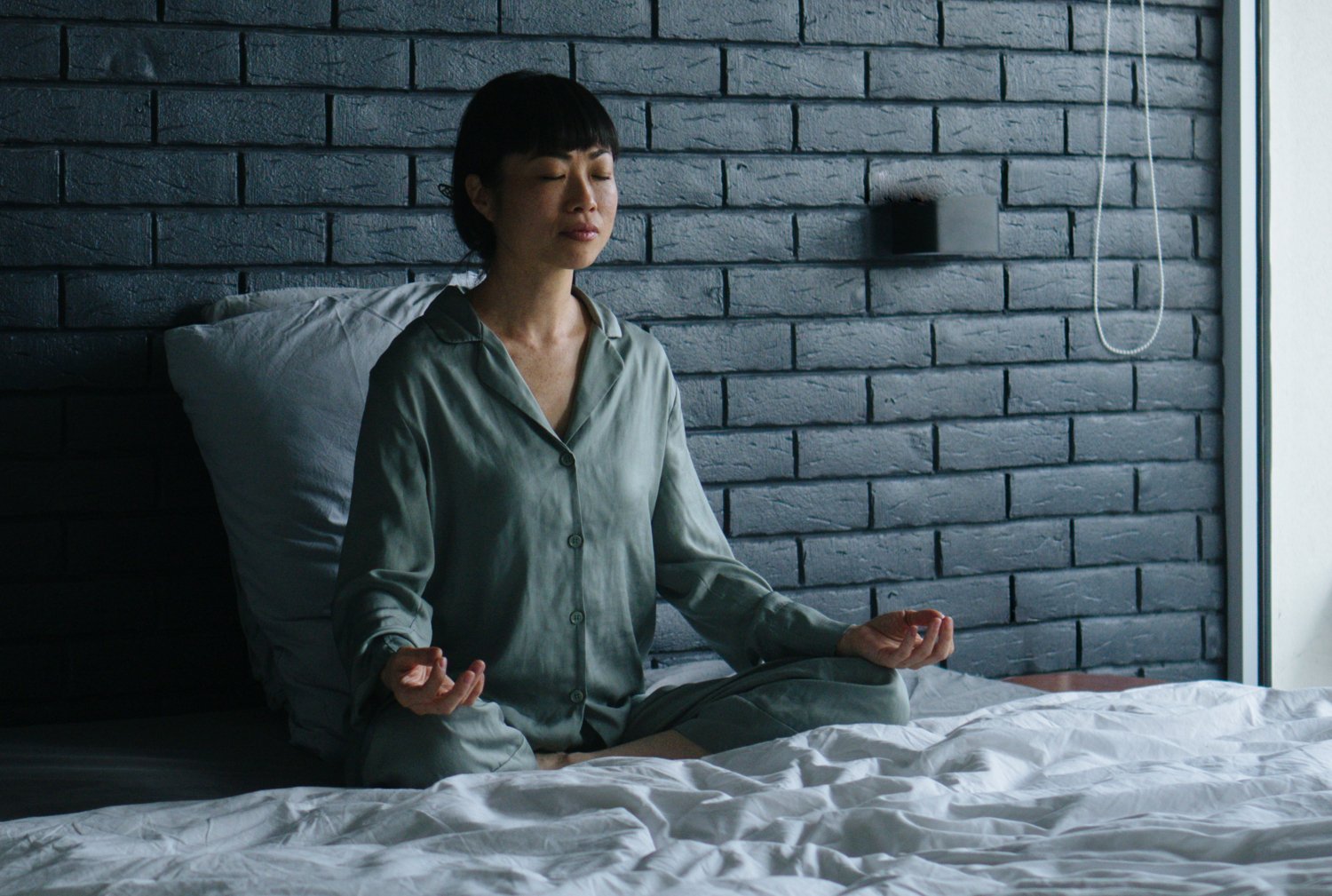 Woman meditating.