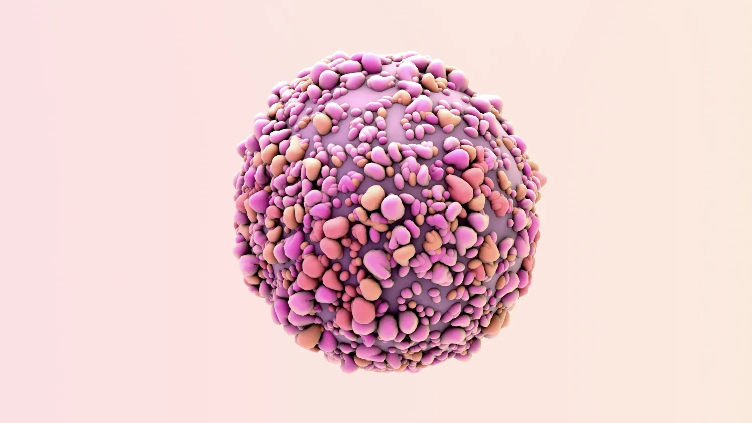 3d illustration of breast cancer cell