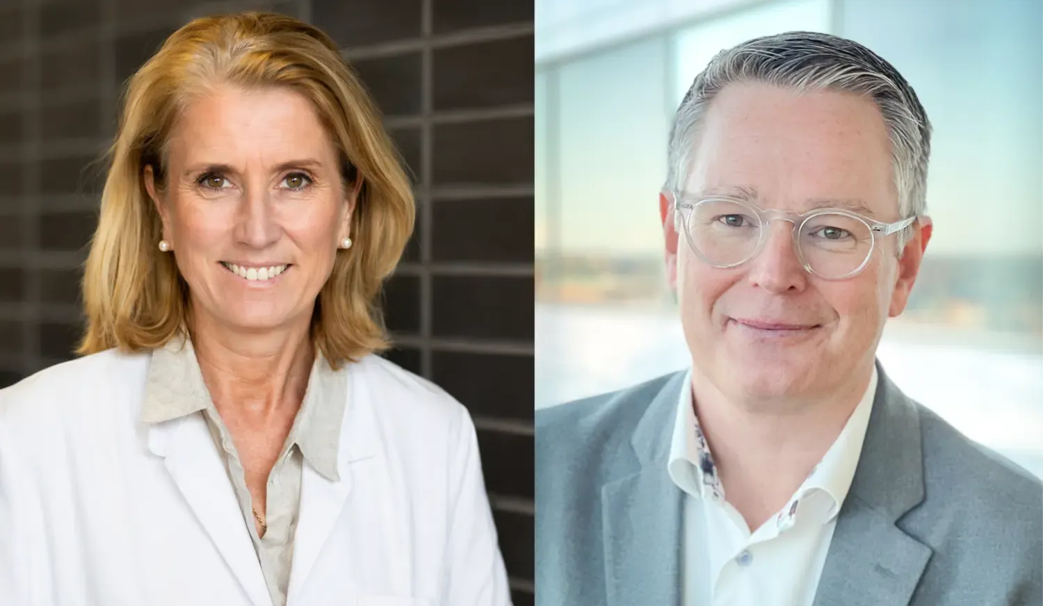 Two portrait of researchers