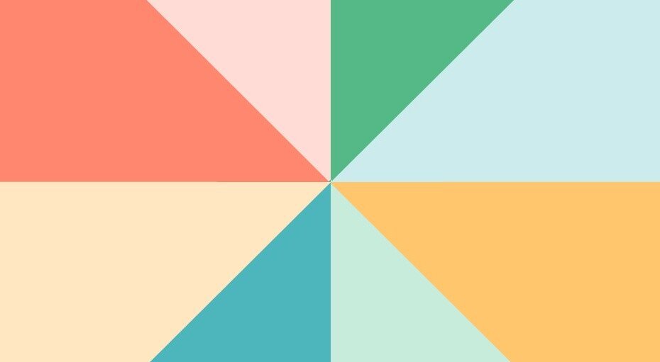 Eight colors that symbolize the eight departments at KI Campus North.