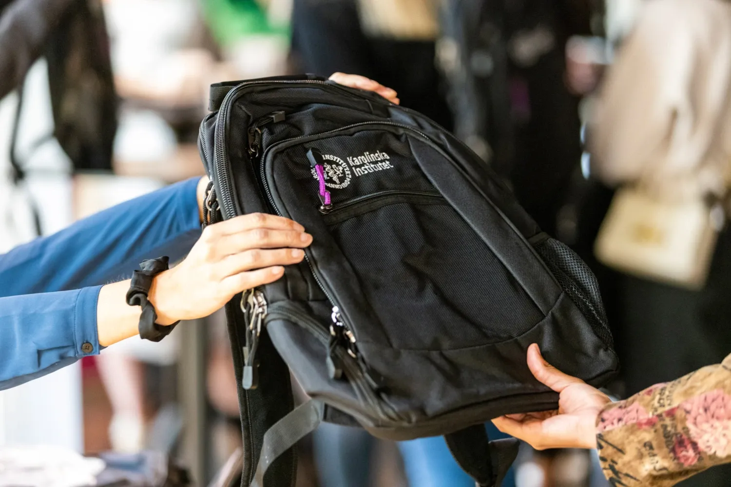 Backpack pick-up.
