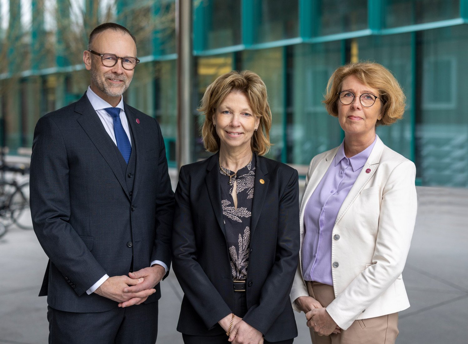 University Management outdoors at campus Solna.