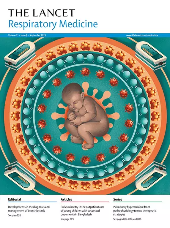 Cover of The Lancet Respiratory Medicine September , 2023. Baby illustrated.