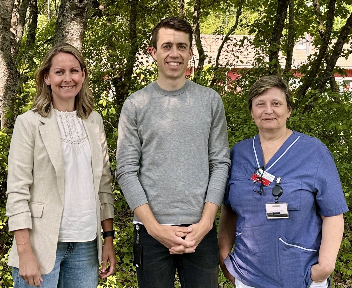 Group photo of three researchers
