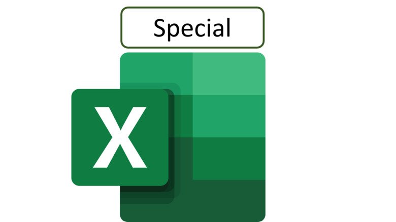 Excel logotype and the text "special"