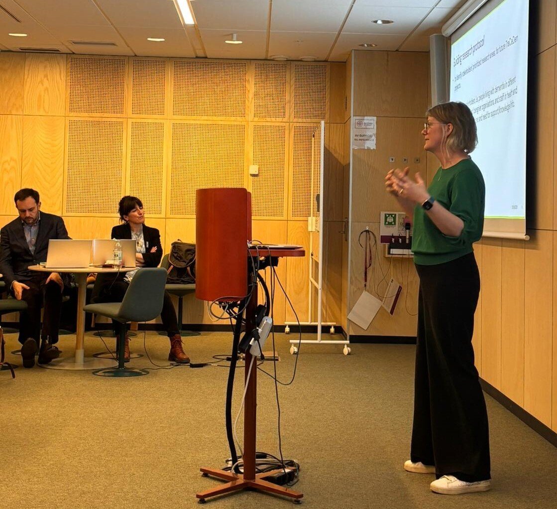 Maria Flink presenting WP8