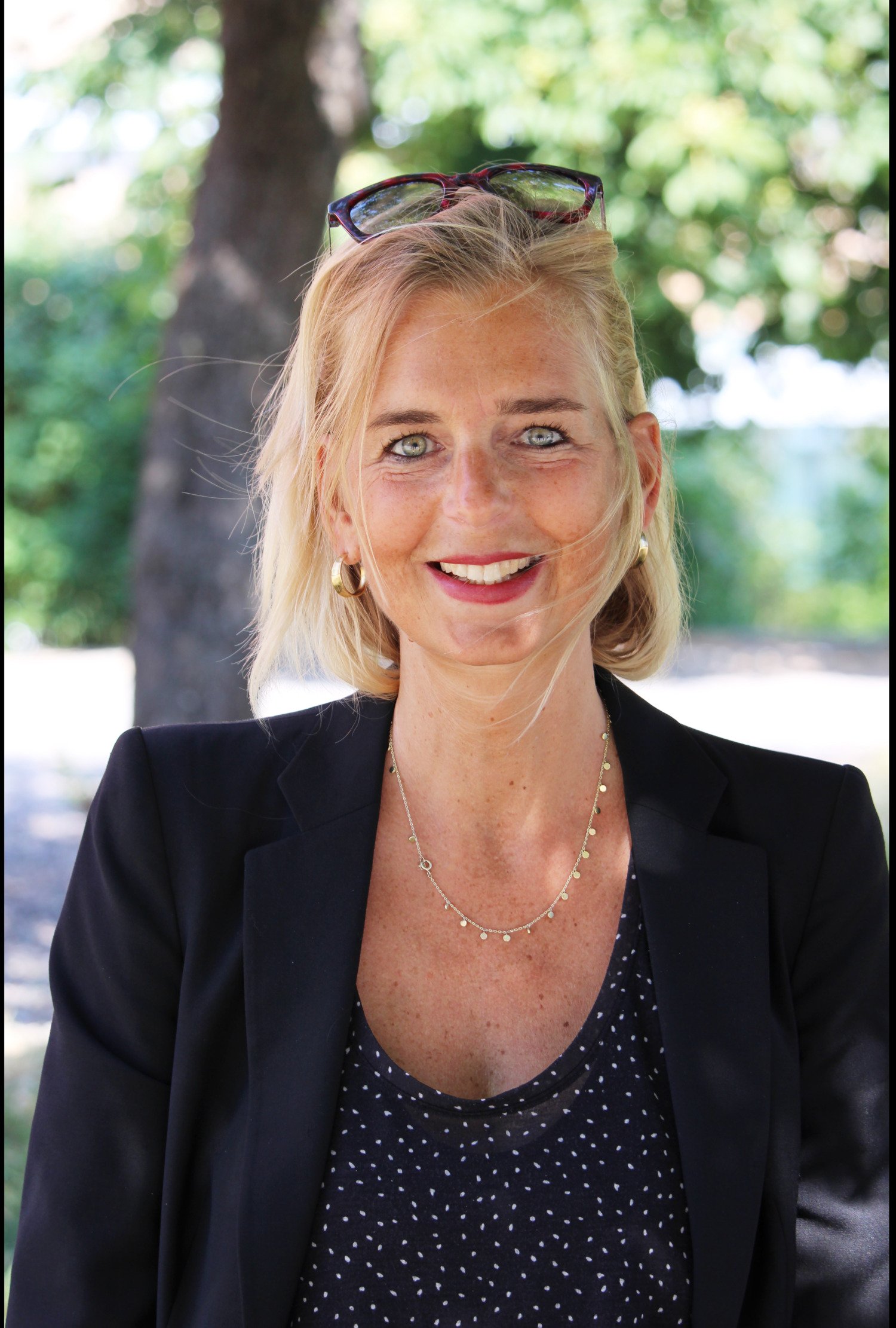 Profile photo of Märit Halmin, a woman with blonde hair and a black jacket