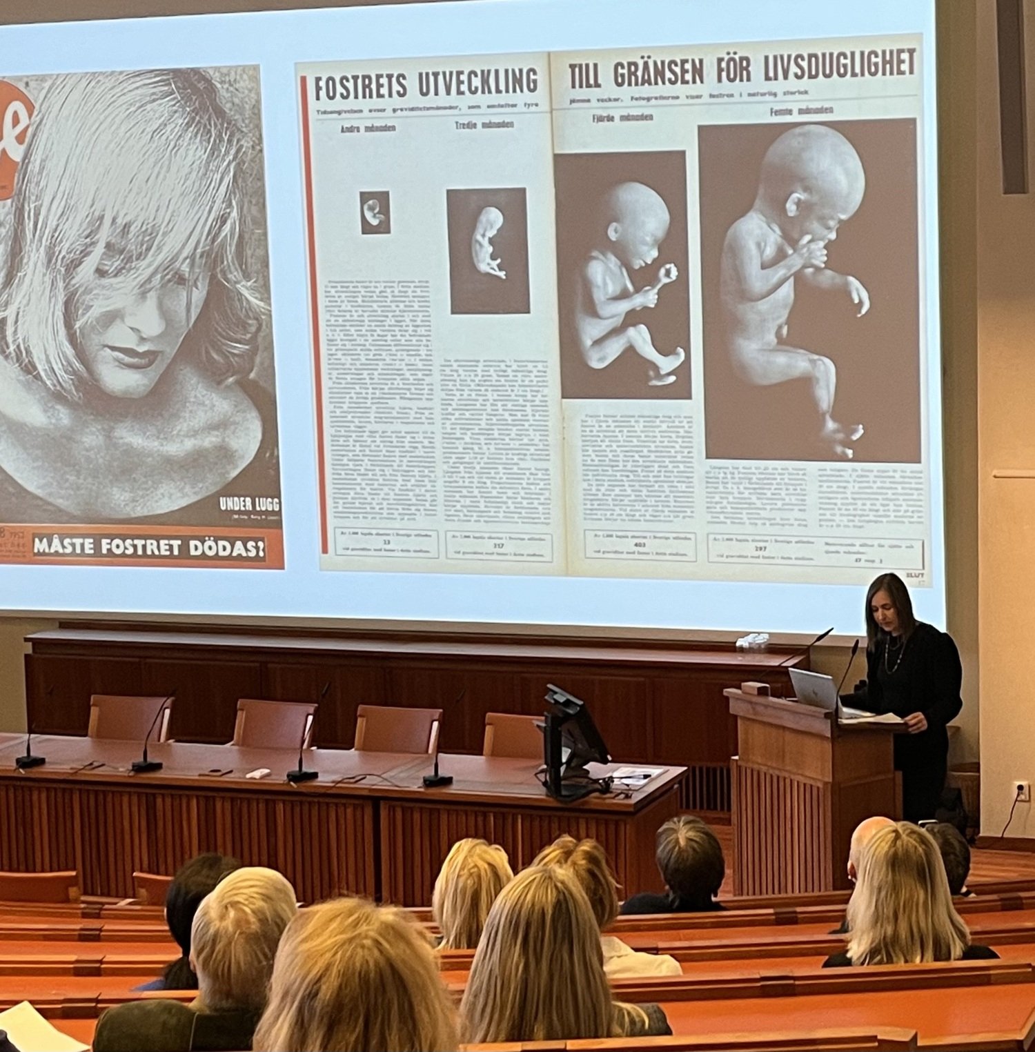 At the opening of the exhibition, Professor Solveig Jülich, Uppsala University, among others, spoke about the impact Lennart Nilsson's images had on his contemporaries.