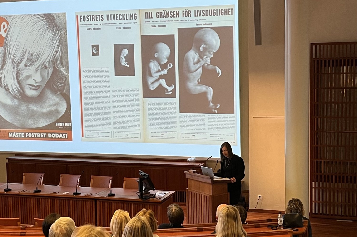 At the opening of the exhibition, Professor Solveig Jülich, Uppsala University, among others, spoke about the impact Lennart Nilsson's images had on his contemporaries.