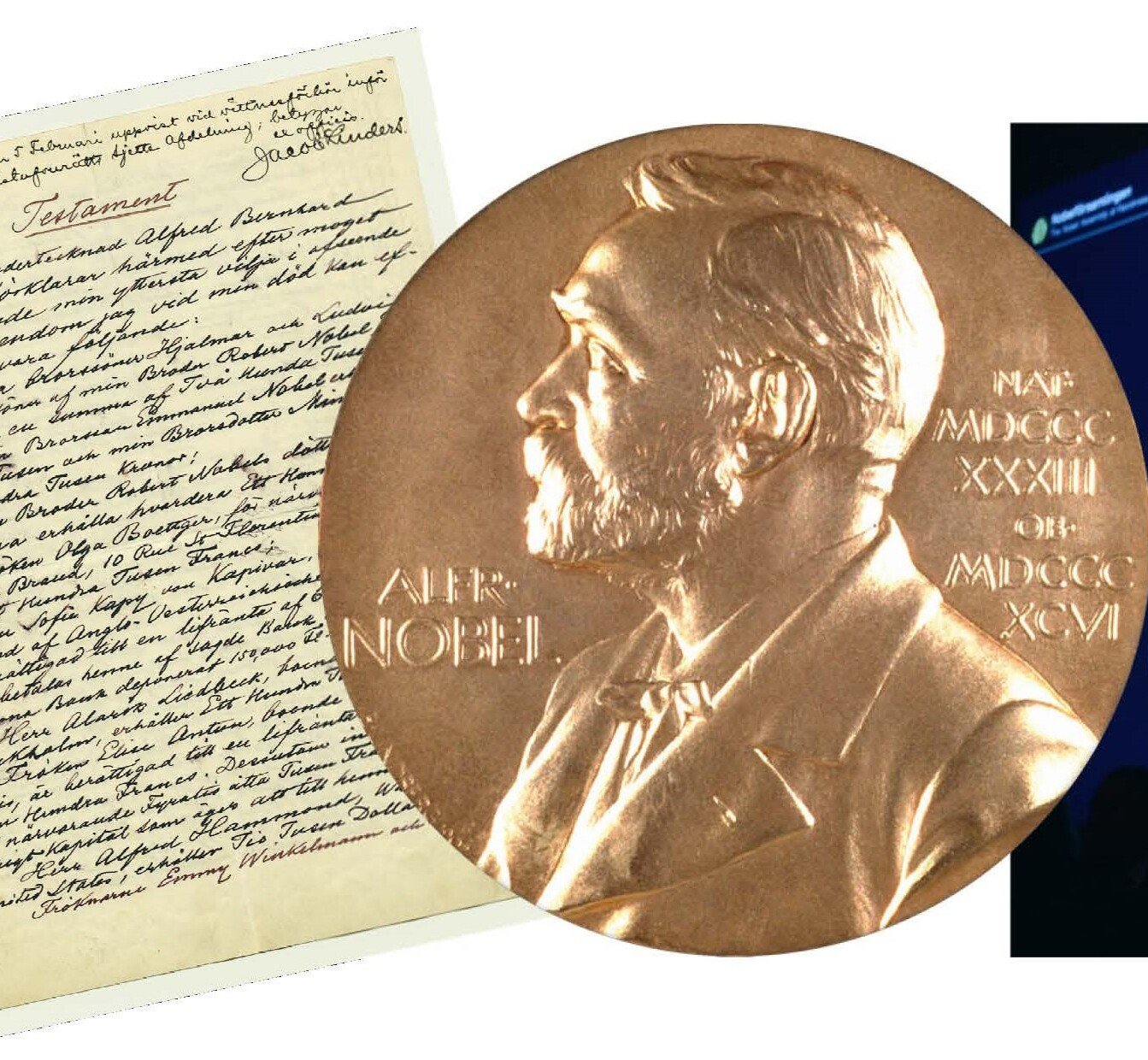 Montage of photos illustrating the Nobel Prize in Physiology or Medicine.