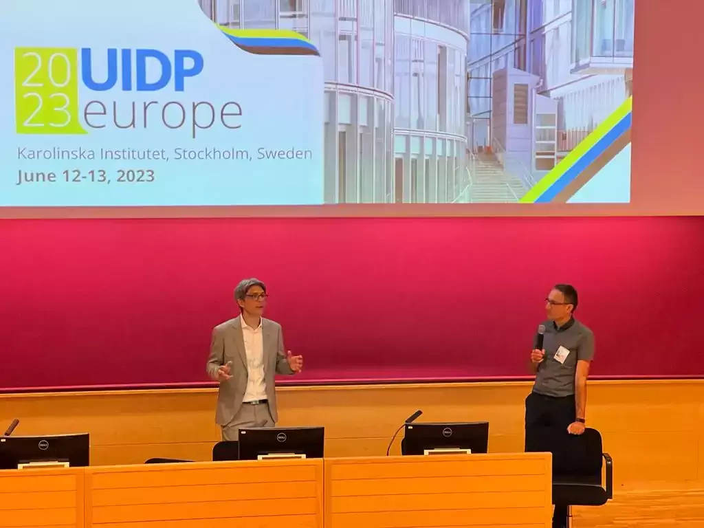 Professor Tobias Alfvén and Tim Bodley-Scott, Strategic Alliances Director at University College London, at the UIDP Europe event.