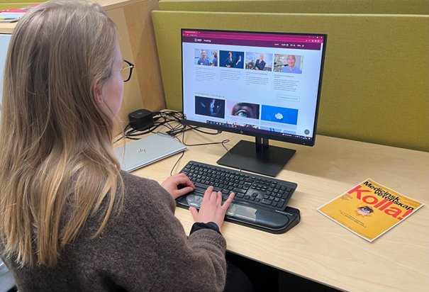 Person watching KI web