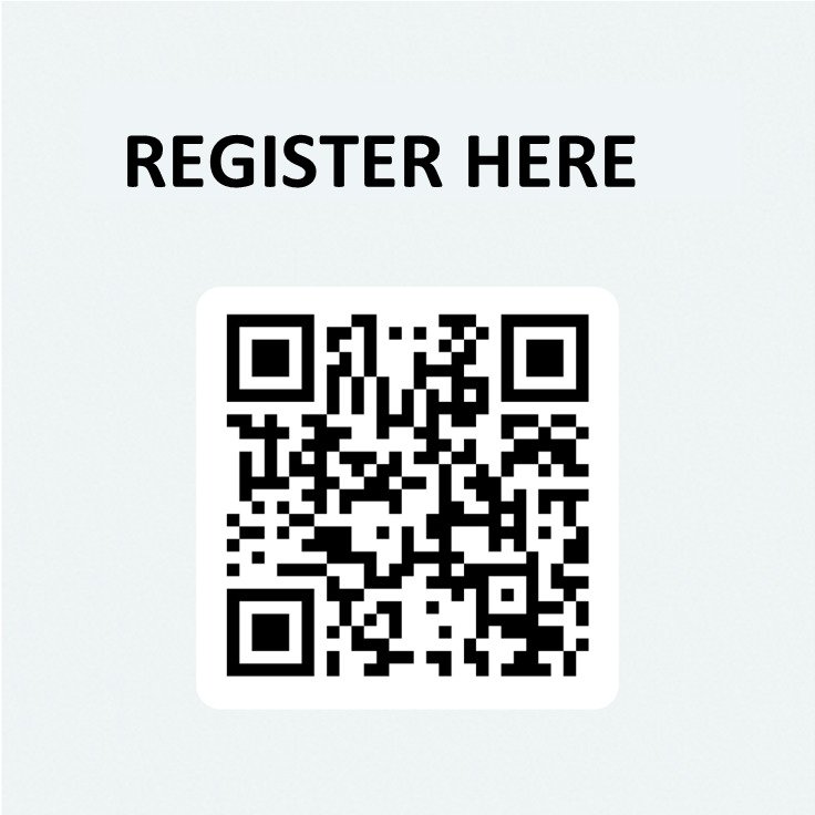 Picture of qr code and information about registering via this