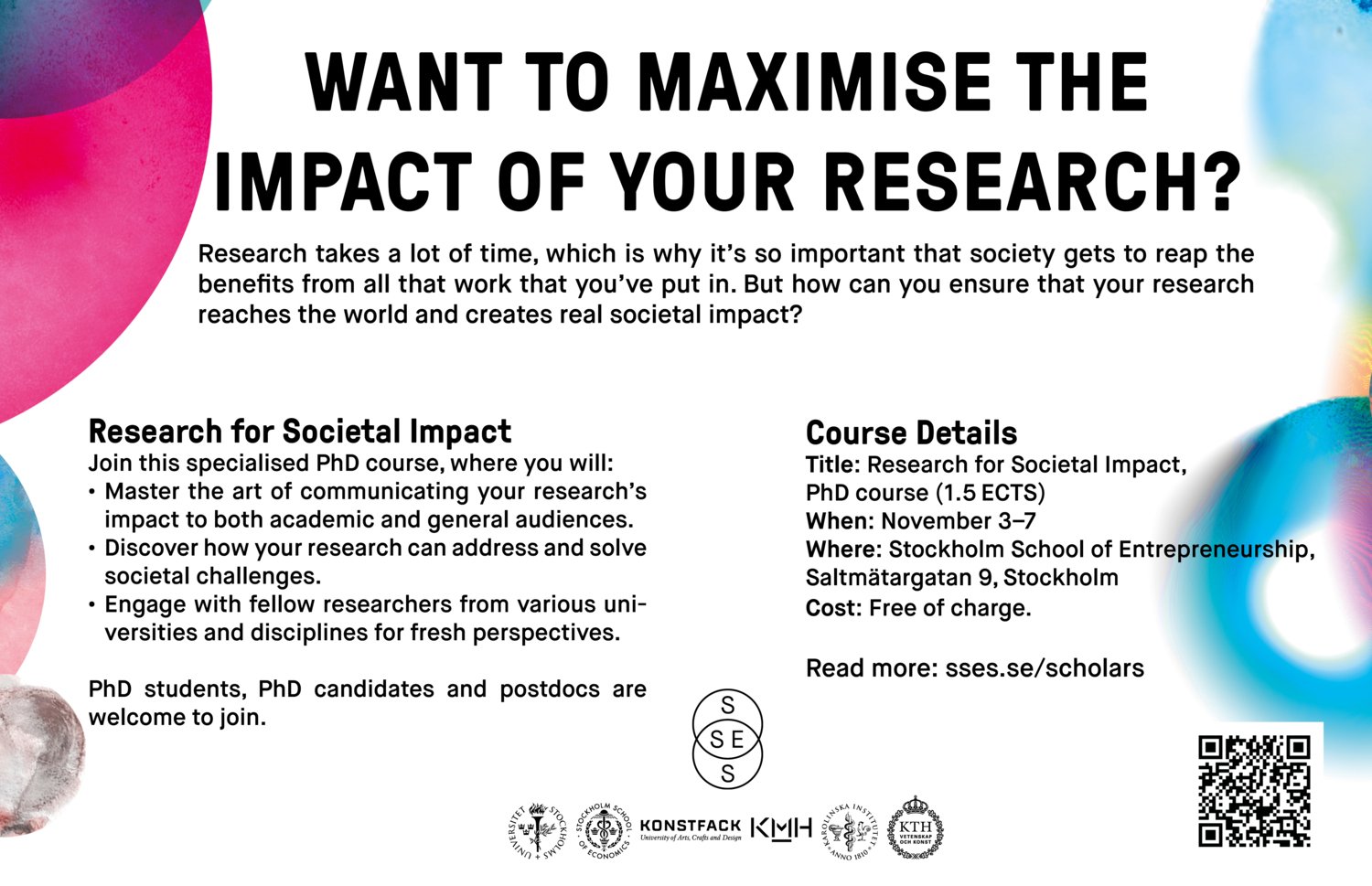 Advert for doctoral course