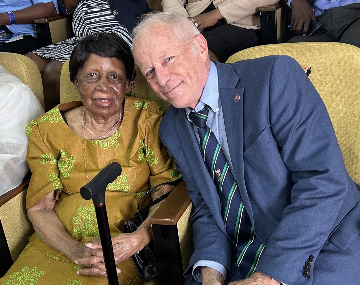 Stefan Swartling Peterson and Professor Josephine Nambooze, the first woman medical doctor in East Africa.