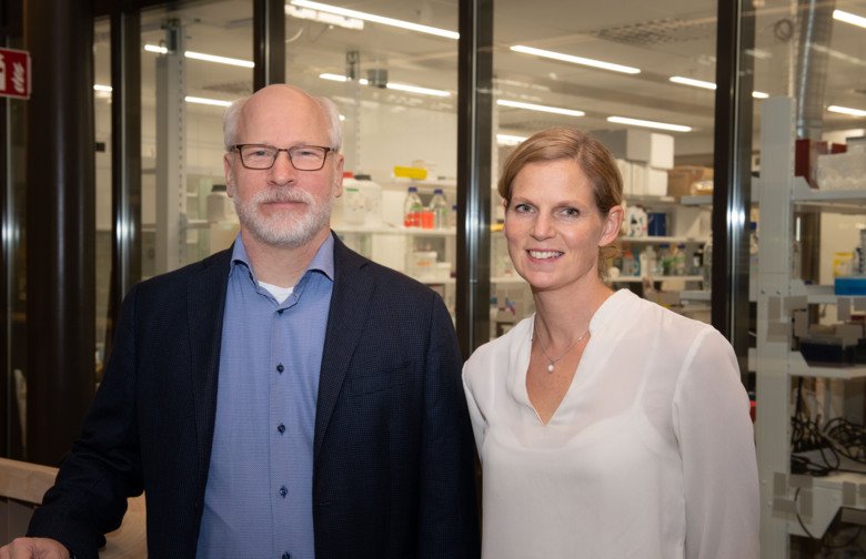 Randall Johnson and Helene Rundqvist, researchers at Karolinska Institutet. Credit: Stefan Zimmerman.