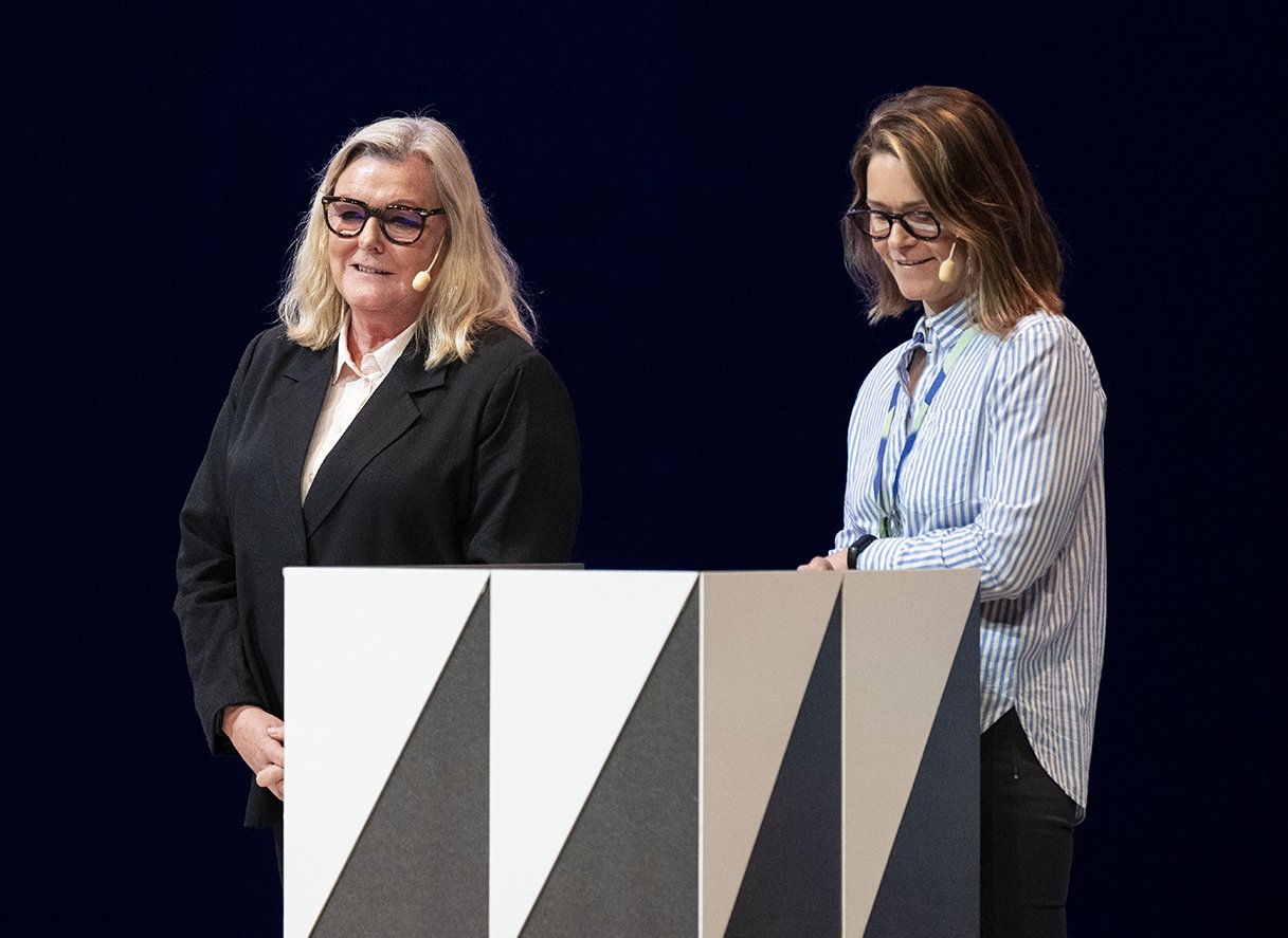 (From left) Yvonne Wengström and Cecilia Haddad Ringborg spoke about the importance of exercise, both to prevent cancer and to improve response to cancer treatment.
