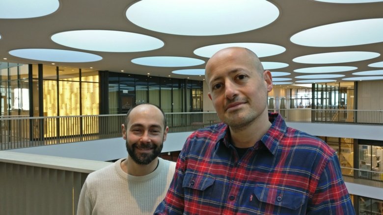 The researchers on the upper floor in the research building Biomedicum.