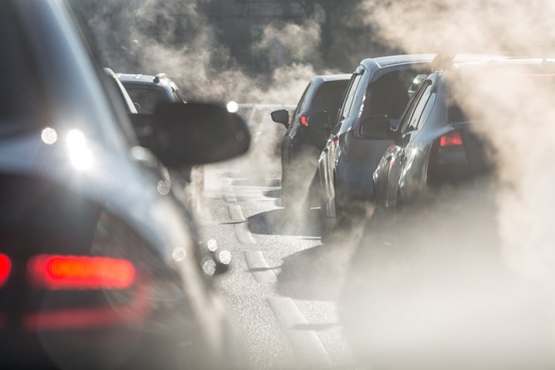 Photo of cars in traffic.