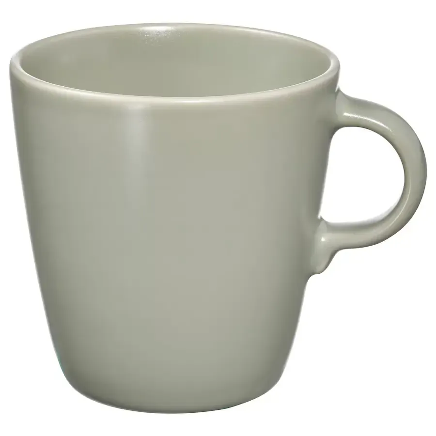 Image of green coffee cup on a white background.