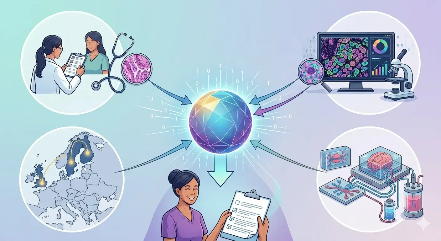 illustration with women and cells