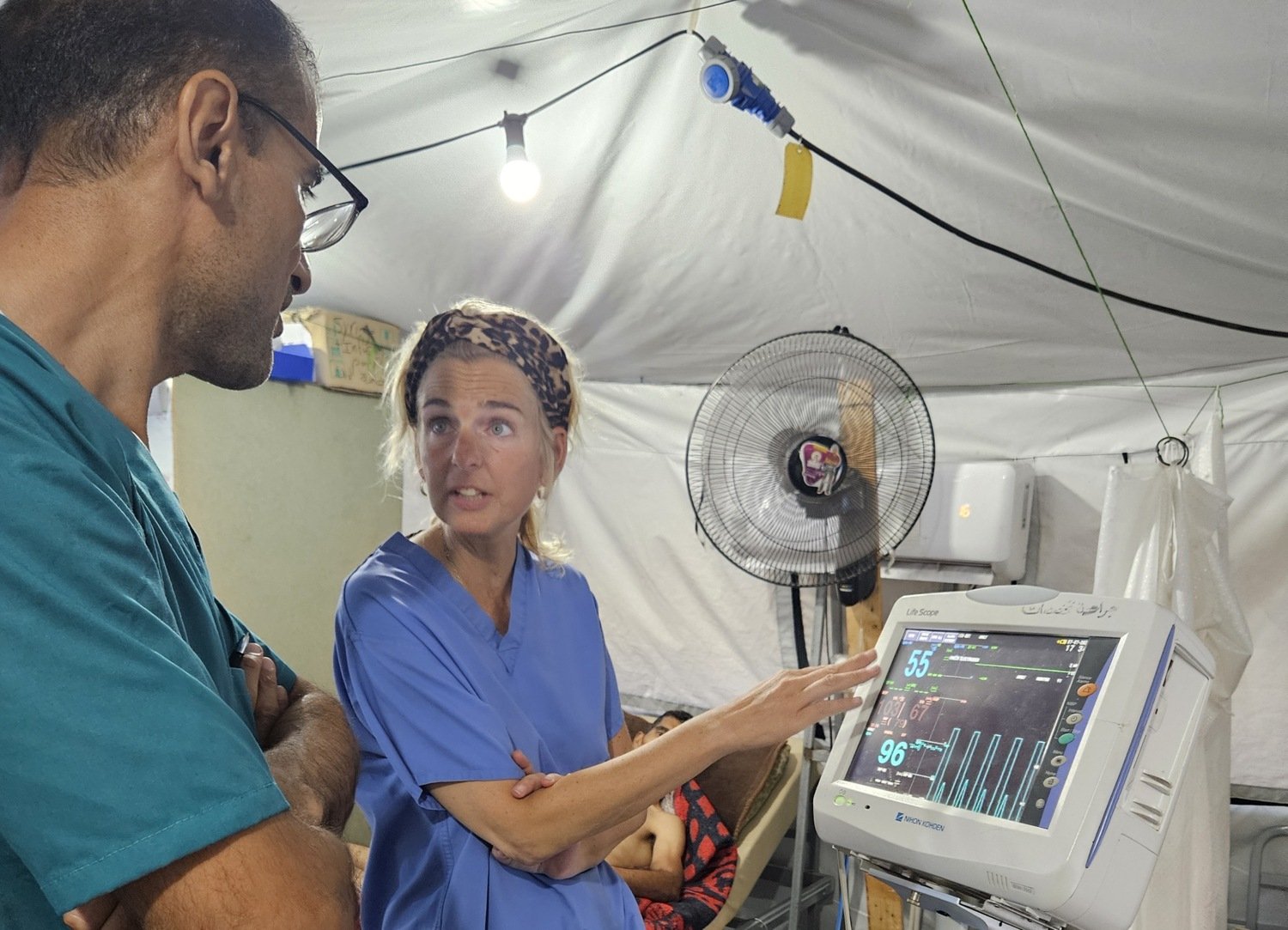 Märit Halmin in field hospital in Gaza