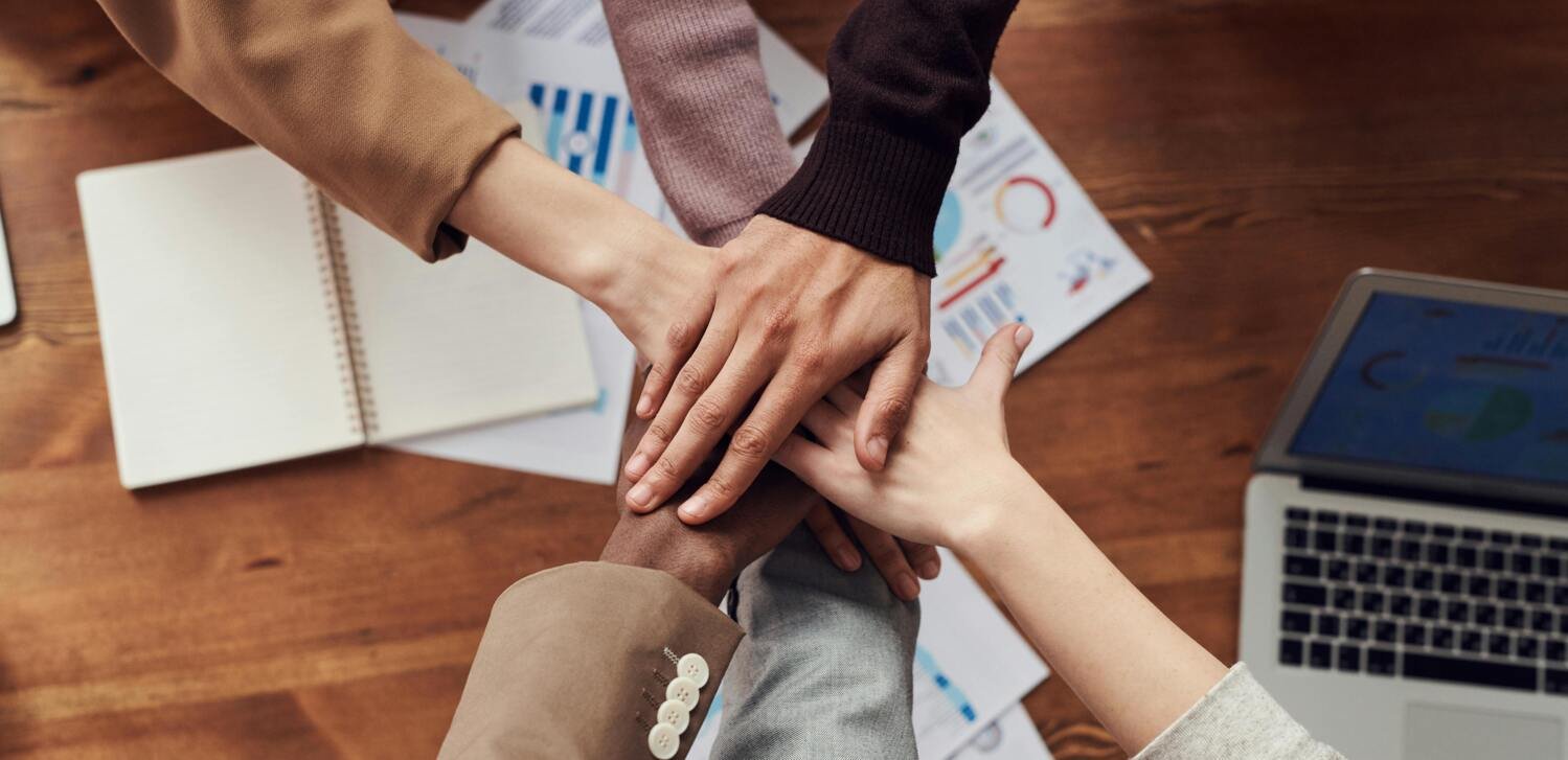 hand on top of each other