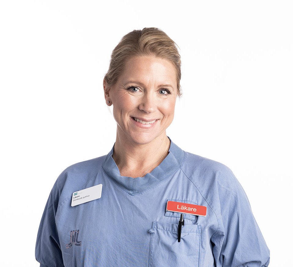 a woman in scrubs