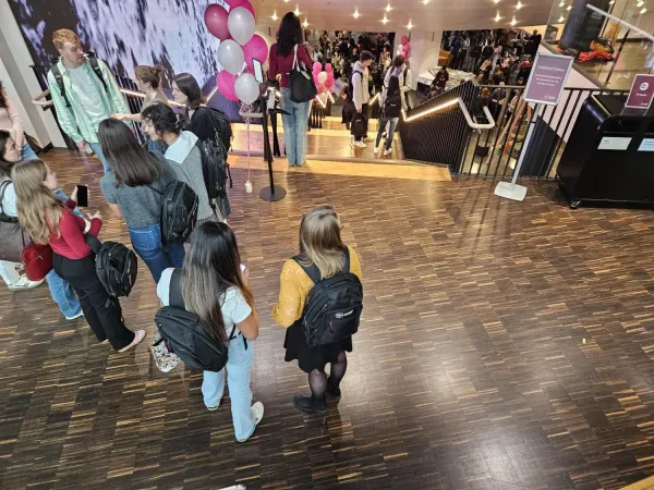 Students during the fair on August 29