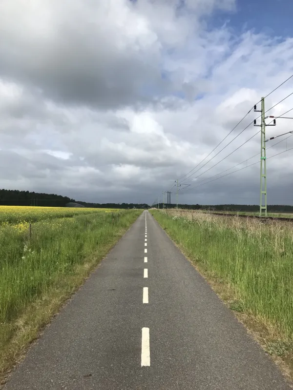Narrow country road in Skåne.
