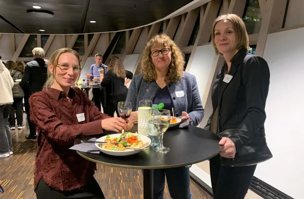 Mingel on MedS Day 2024: Therese Djärv, Catharina Khorchani and Johanna Erlandsson.