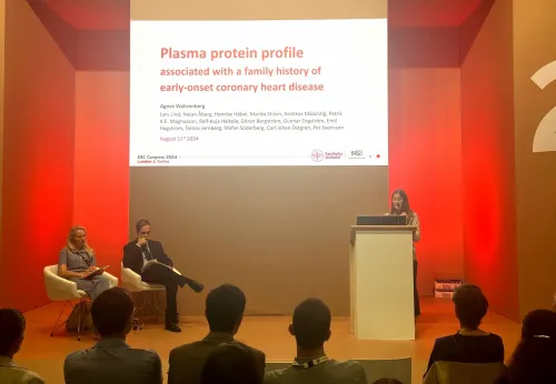 Agnes Wahrenberg presents her study at presented at the European Society of Cardiology’s annual congress in London 2024.