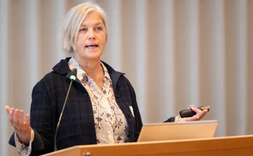 Lena Ström, senior lecturer at the Department of Cell and Molecular Biology, Karolinska Institutet, presented a study on advancing transformative sustainability learning in professionally oriented higher education.