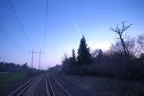 A photo of a railway track.