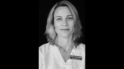 Black and white portrait of a woman.